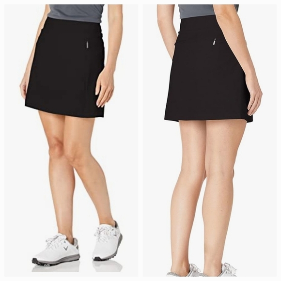 Cutter & Buck Black Performance Dry Tec 50+ Golf/Pickleball Skirt/Skort Sz L - Picture 1 of 15